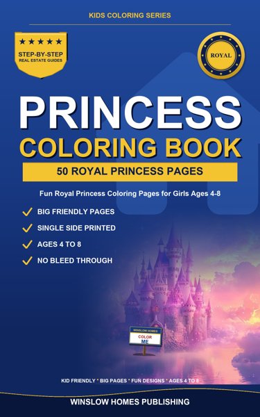 Princess Coloring Book for Kids cover
