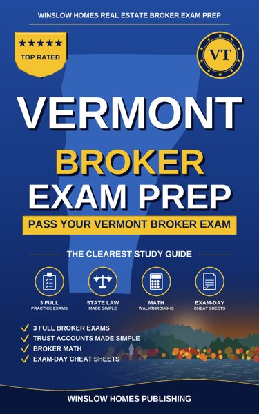Vermont Real Estate Broker Exam Prep cover