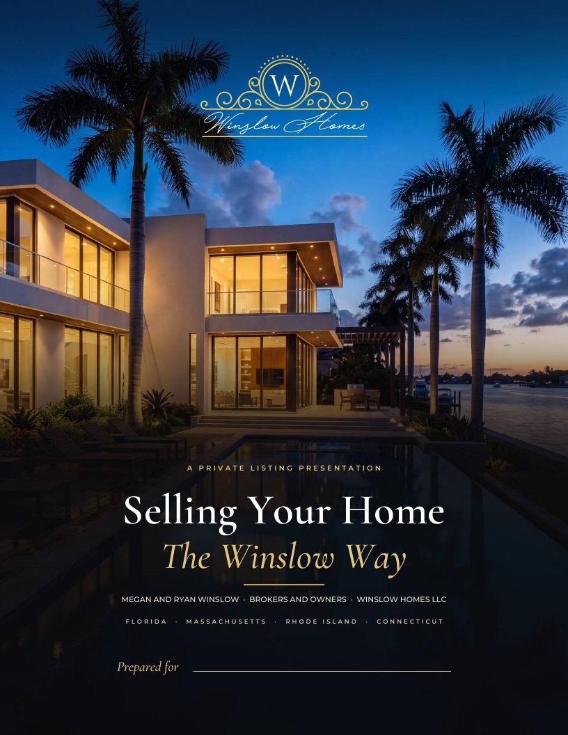 Listing presentation page