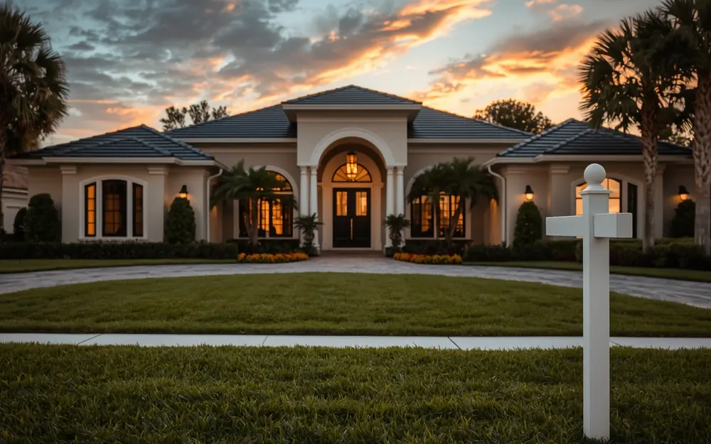 Florida home at golden hour