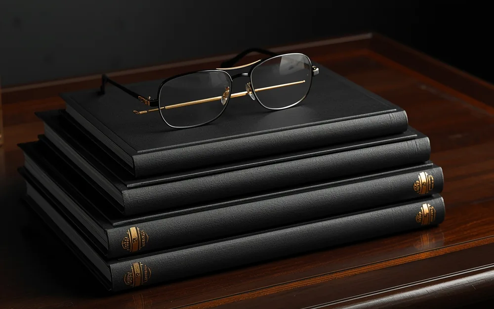 Black books with gold edges