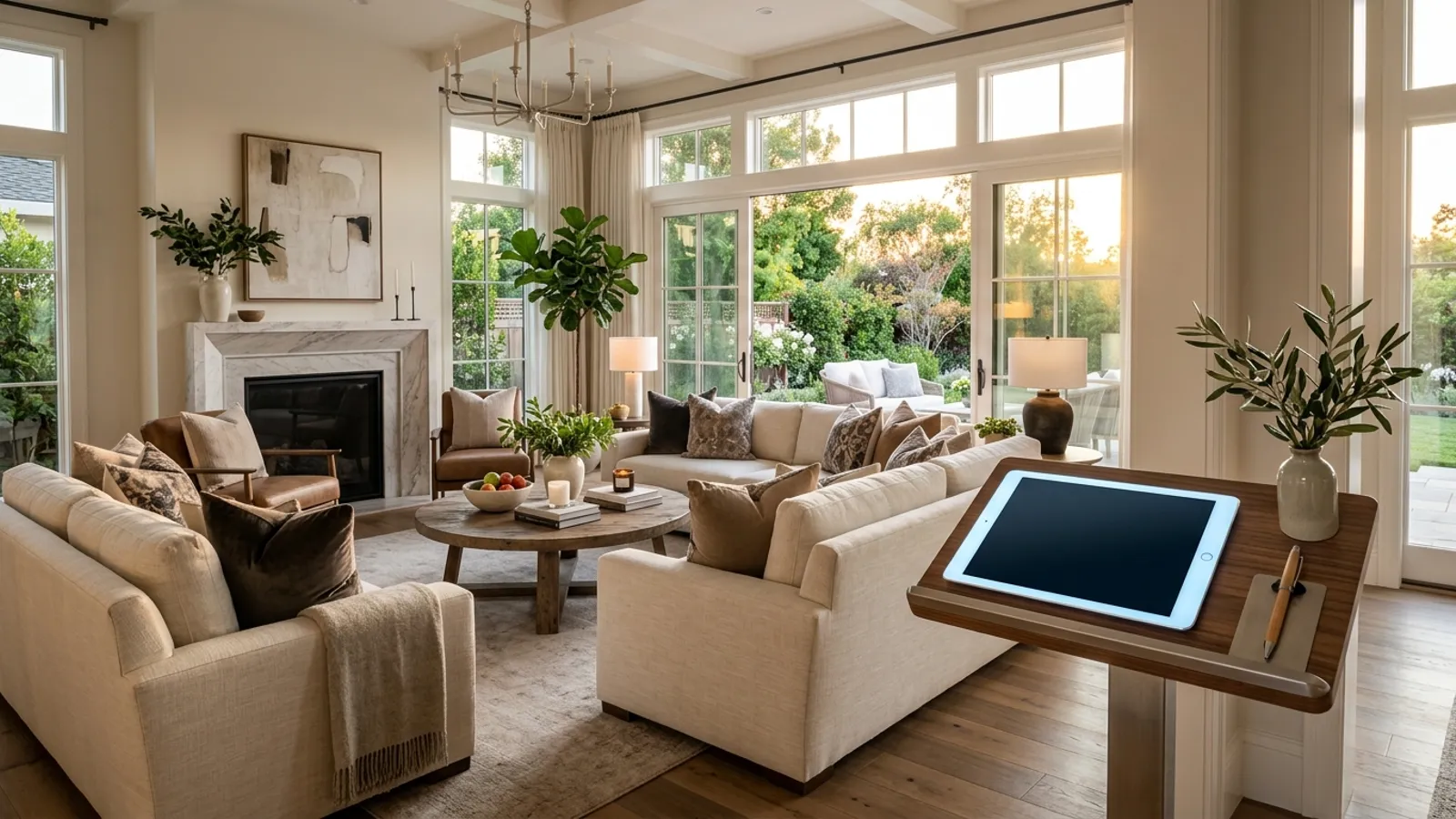 Open house with a tablet sign-in