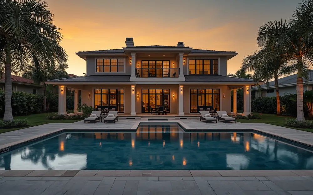 Coastal home with a new pool