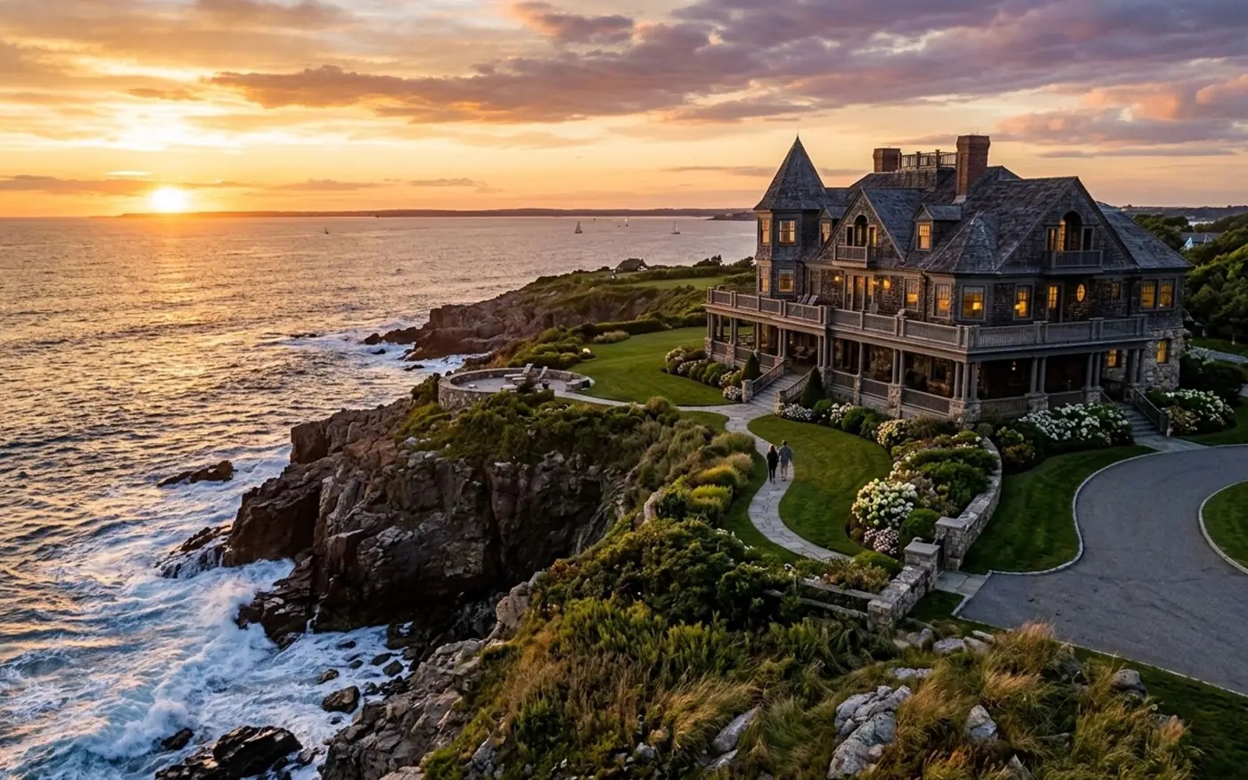 Coastal Rhode Island homes near the water
