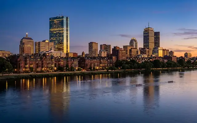 Boston Back Bay across the Charles River