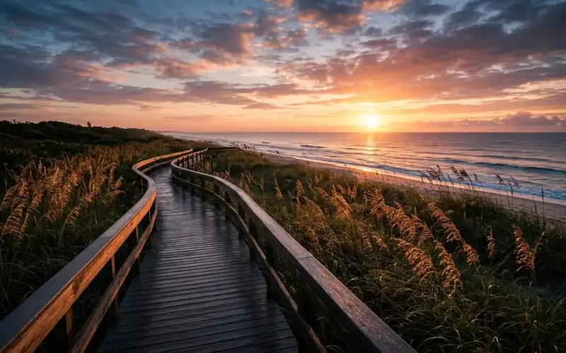 Daytona and Ponce Inlet beach boardwalk